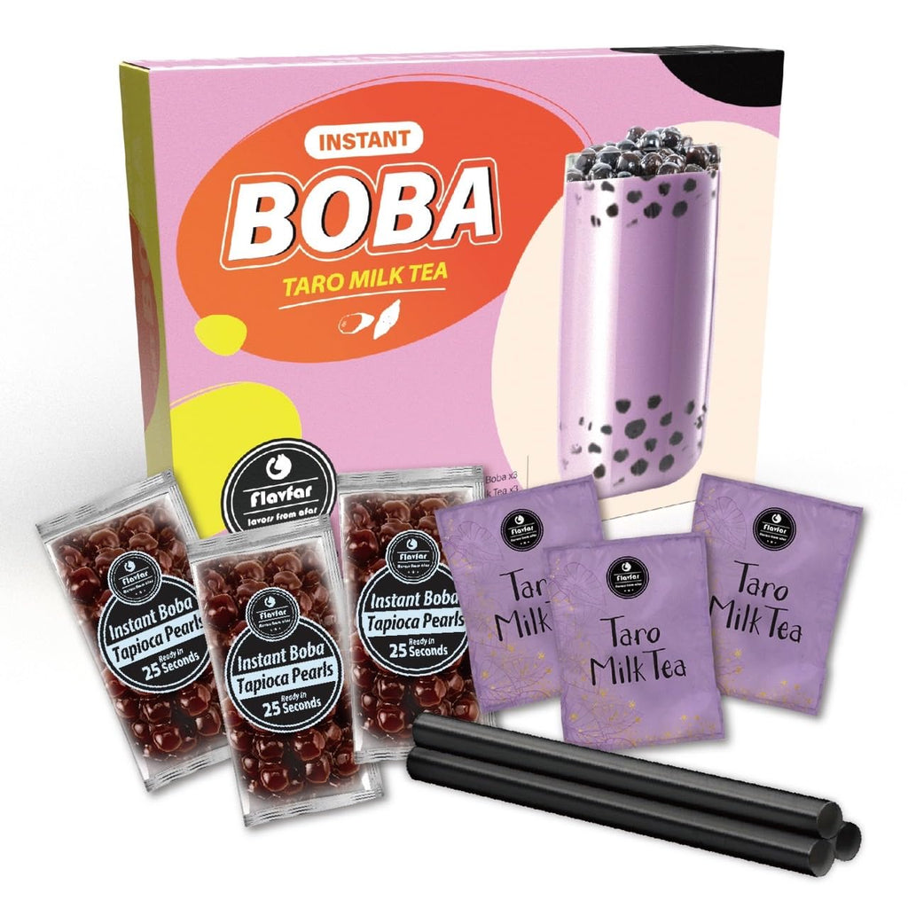 Taro Milk Tea with Instant Boba - 3 Packs & 5 Packs