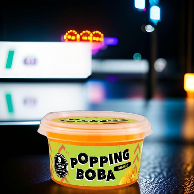 Mango Popping Boba Pearls - 490g 1 Pack