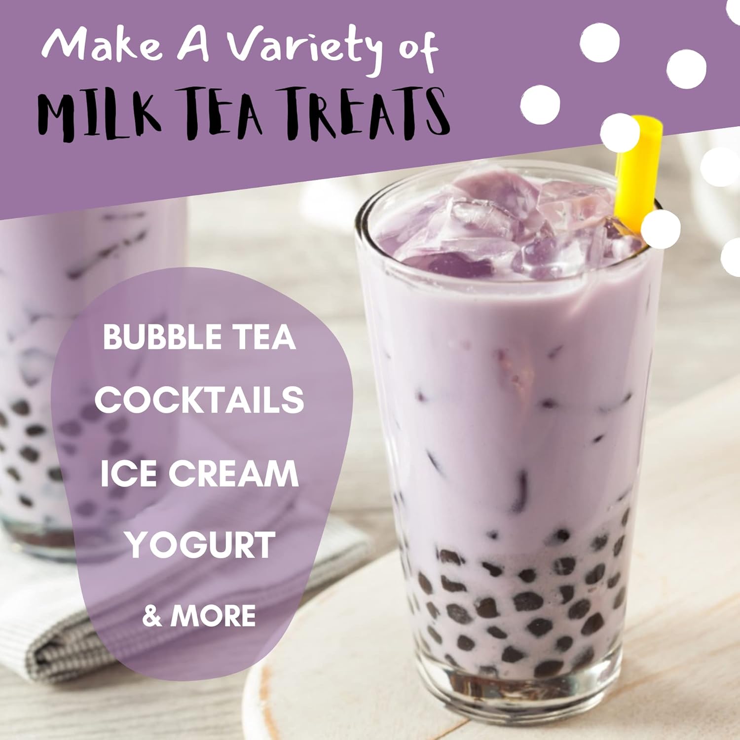 Gift Set - with Brown Sugar Boba, Thai Milk Tea (4), Taro  Milk Tea (2), Vietnamese Coffee (2) and Instant Boba - 8 Packs
