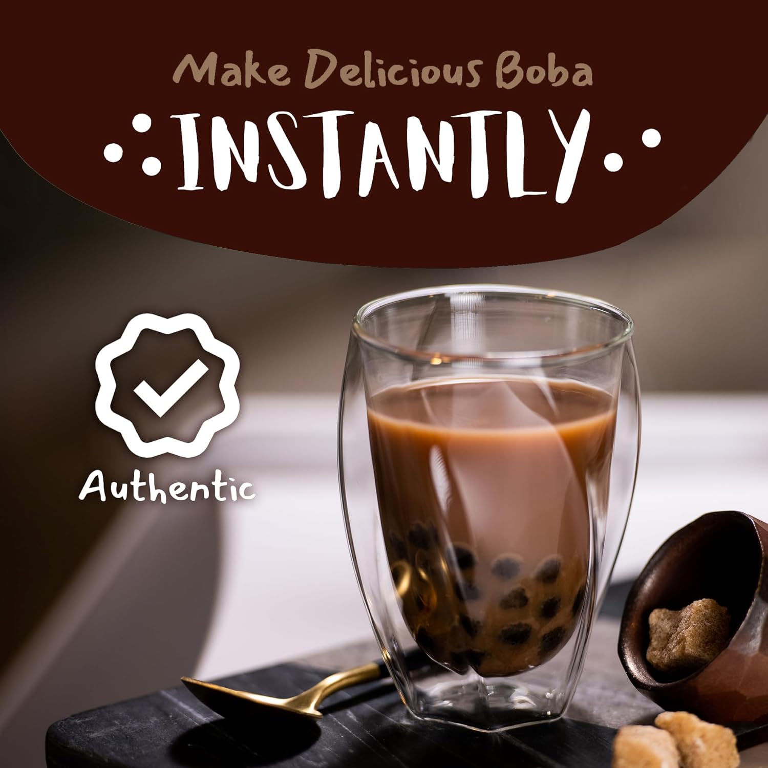 Gift Set - with Brown Sugar Boba, Thai Milk Tea (4), Taro  Milk Tea (2), Vietnamese Coffee (2) and Instant Boba - 8 Packs