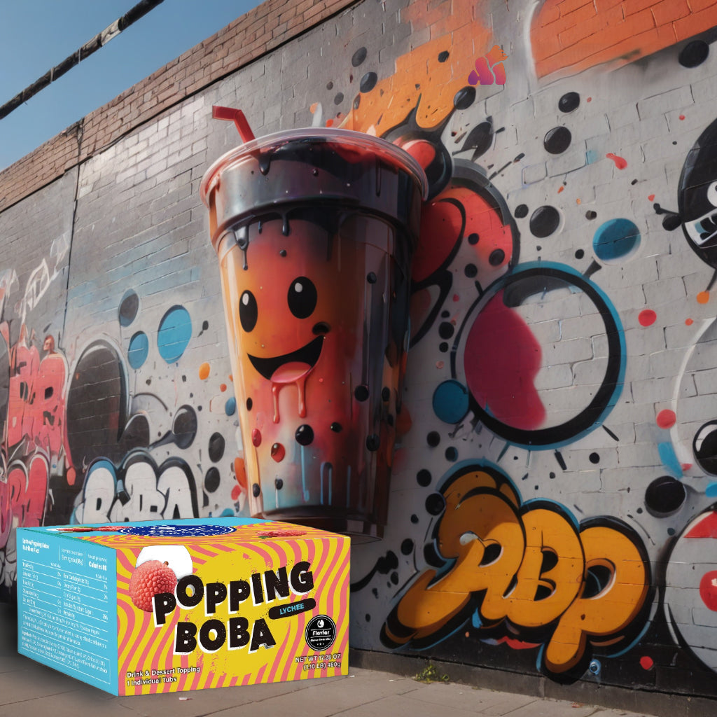 Lychee Popping Boba Pearls - 490g 1 Pack